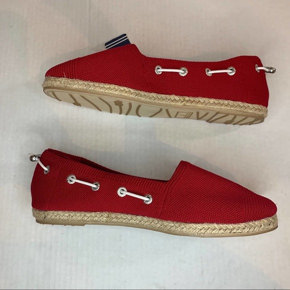 Nautica Rudder Red Knit Espadrille Size 7.5 - Picture 4 of 11